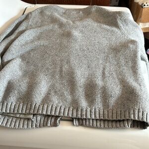Banana Republic Gray Metallic Cardigan Hook & Eye Front Closure Sweater Womens L